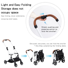 4 Wheels Pet Carriers Stable Weight One Handle Foldable Pet Stroller