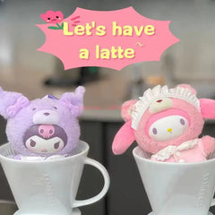 Hot Sale Sanrio Christmas Family Latte Baby Series Vinyl Dolls Pendant Cute Trendy Ornaments Doll Kid Toys Replica Birthday Gift