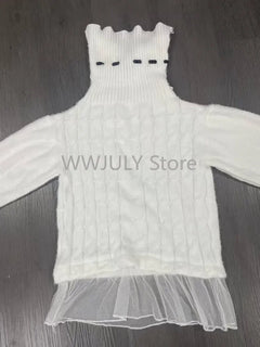 Sweet Off-shoulder Knitted Sweater Women's Pullover New Lace-up Bow Design Slash Neck Korean Fashion Tops Female Clothes