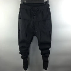 Owen Seak Men Casual Cargo Harem Pants High Street Hip Hop Length Men's Clothing Sweatpants Autumn Black Big Size