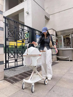 Pet Stroller,Pet Trolley And Carrier Auto Folding Luxury Pet Stroller dog cart