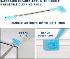 Baseboard Buddy Retractable Household Universal Cleaning Brush Mop