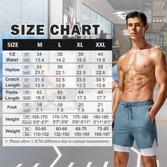 Men Gym Fitness Running Shorts Man Casual Sport Short Pants Lightweight Double-decker Sportswear Training Workout Jogging Shorts