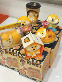 ﻿ Achai Shiba Inu Blind Box Figure Cosplay Food Series  Mysterious Box Collection Pvc Model Surprise Birthday Toy Gift For Kid